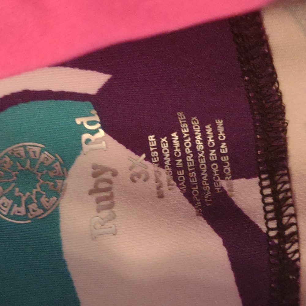 Colorful Ruby Rd. Pullover Tunic 3X - Picture 3 of 8